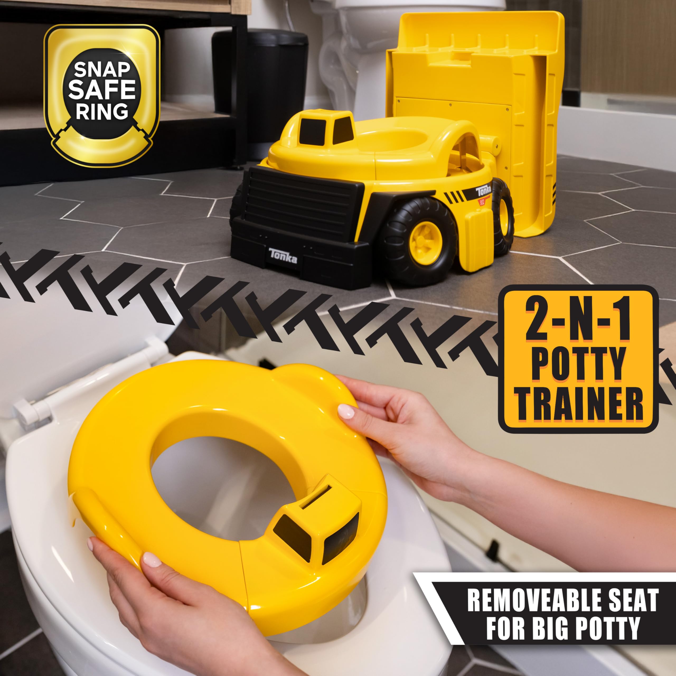 Tonka Dump Truck Potty Trainer, 2-in-1 Potty Chair and Step Stool